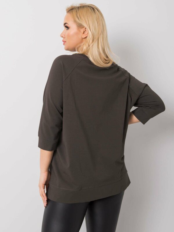 BROWN BLOUSE WITH CATS - Image 3