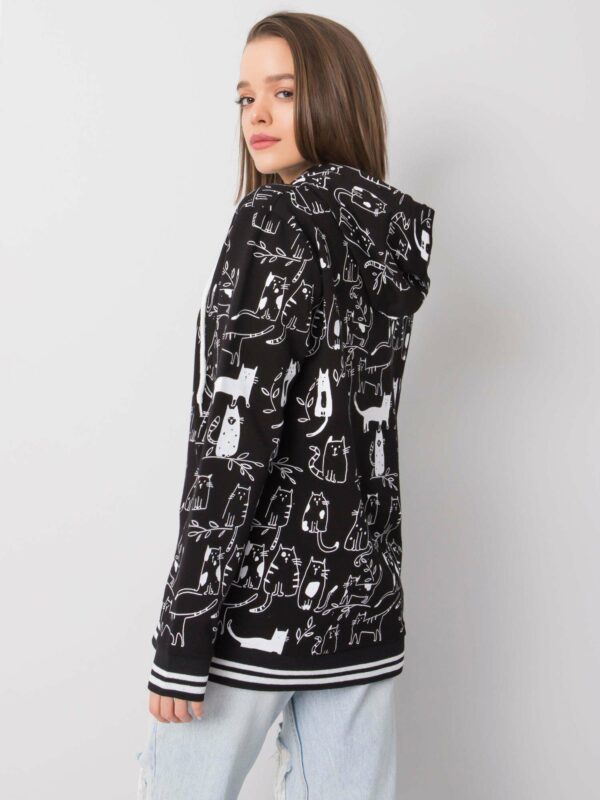 Black sweatshirt with cats - Image 3