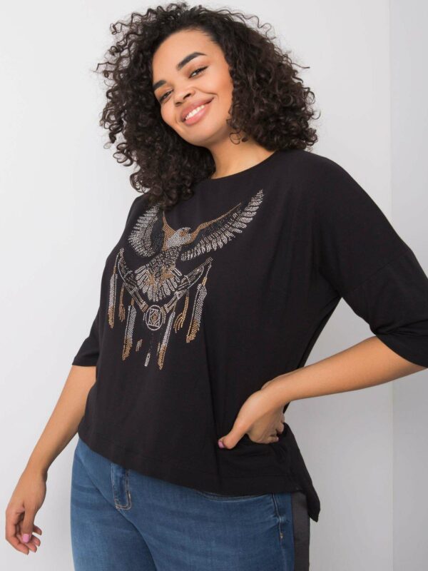 Black blouse with an eagle - Image 2