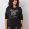 Black blouse with a Teddy BEAR