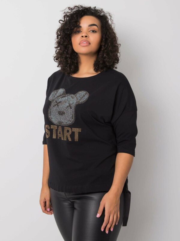 Black blouse with a Teddy BEAR - Image 2